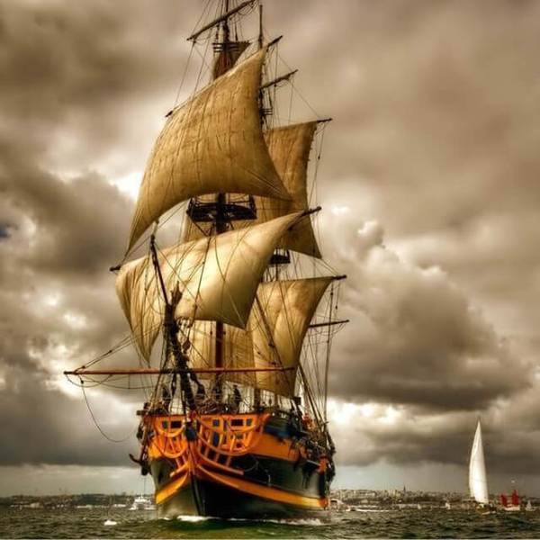 Sailing Ship in Stormy Ocean - DIY Diamond Painting