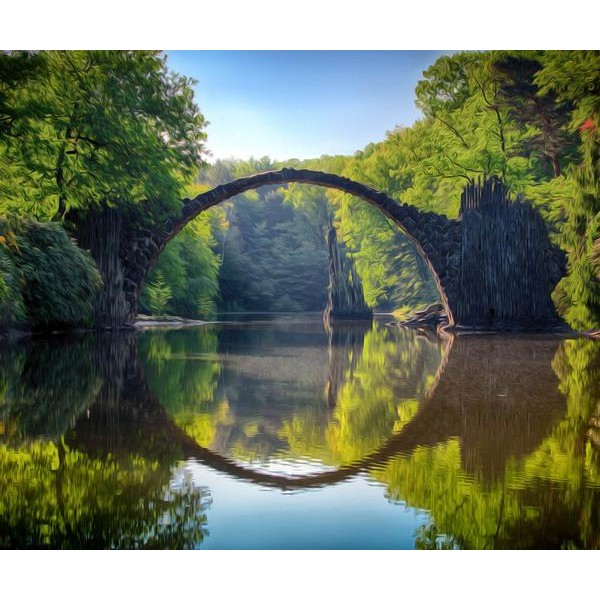 Lake Bridge - DIY Diamond Painting