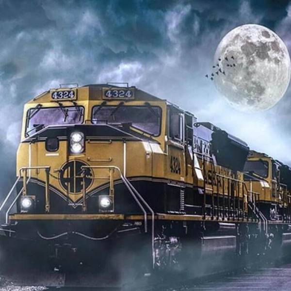 Train Under the Moonlight - DIY Diamond Painting