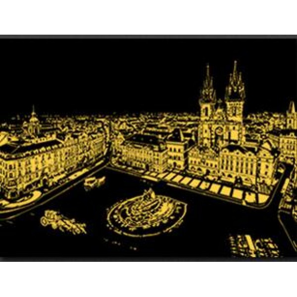 Prague - DIY Scratch Painting