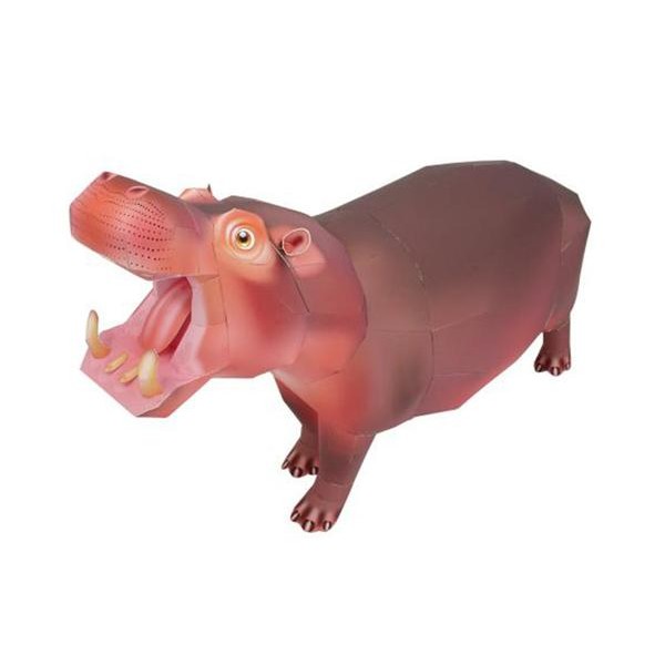 Hippopotamus DIY 3D Origami